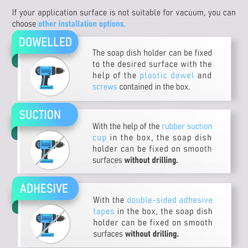 Soap Dish Holder with Powerful Vacuum Suction Cup